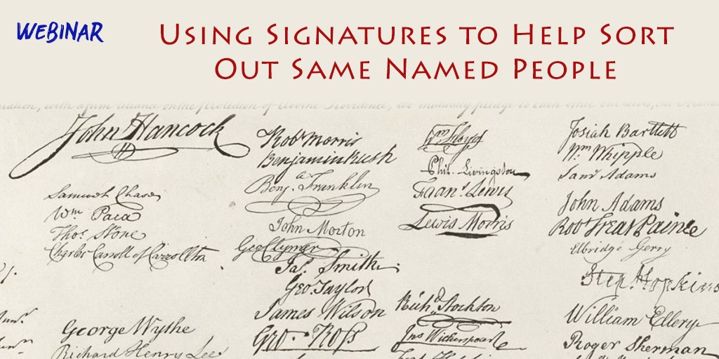 Using Signatures to Help Sort Out Same-Named People